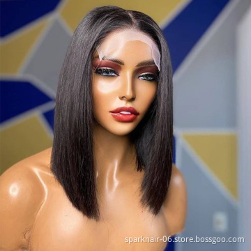 Human Hair Unprocessed Raw Straight Bob Wig Cheap Lace Front Curly Wholesale Bob Lace Wigs,Brazilian Virgin Hair Closure Wig